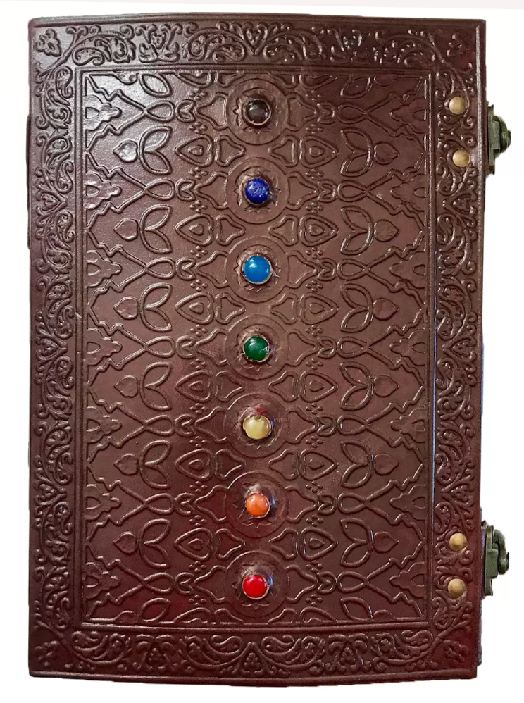 Large Leather Journal – 7 Chakra Stone