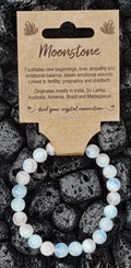 Moonstone Crystal Bead Bracelet Medium