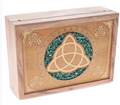 Triquetra with Green Aventurine Wooden Box