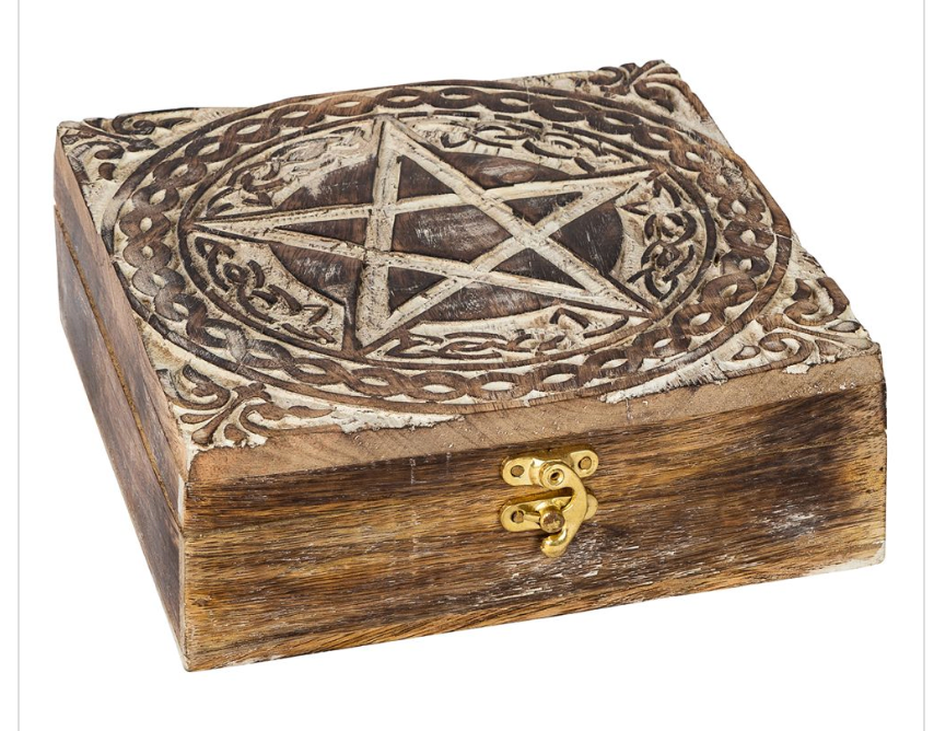 Celtic Pentacle Wooden Storage Box