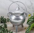 Cast Iron Silver Cauldron 7cmx 10cm