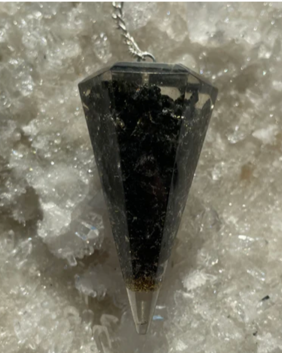 Orgonite with Black Tourmaline Pendulum