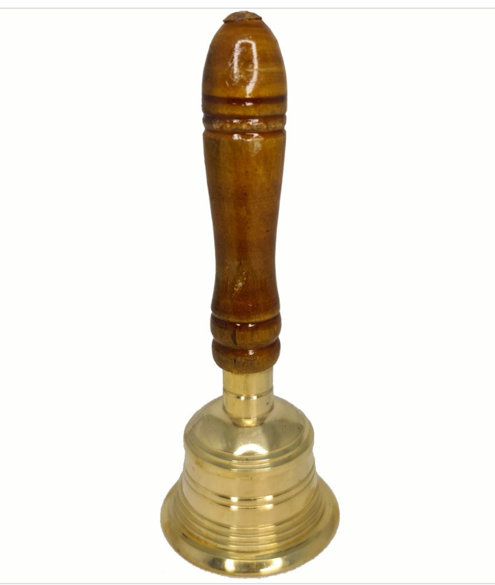 Brass Bell with Wooden Handle
