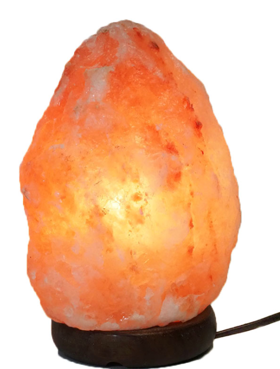 Small (2-3kg) Natural Shaped Himalayan Salt Lamp - Wodden Base