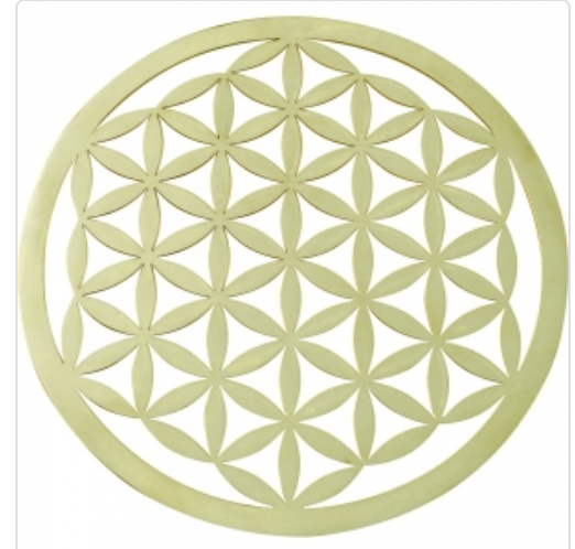 Crystal Grid Flower of Life Brass