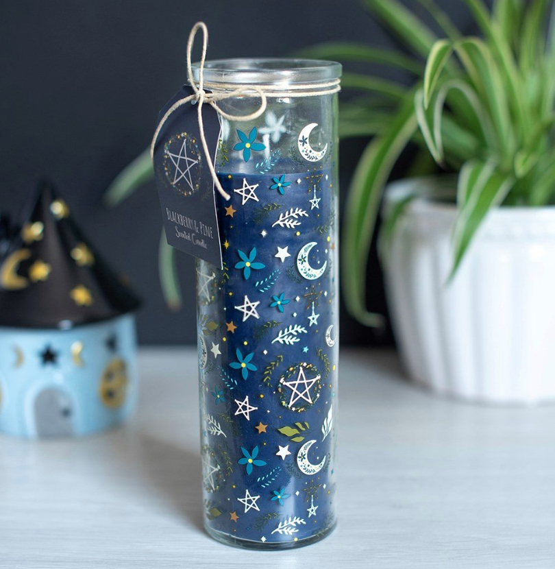 Solstice Spell Print Blackberry & Pine Tube Candle