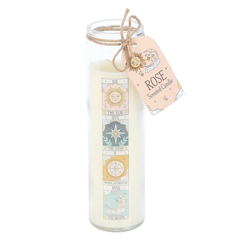 Vintage Tarot Rose Tube Candle