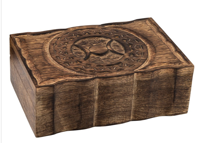 Triple Moon Wooden Box