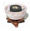 Sandstone Charcoal Burner with Wooden Legs