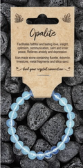 Opalite Crystal Bead Bracelet Medium