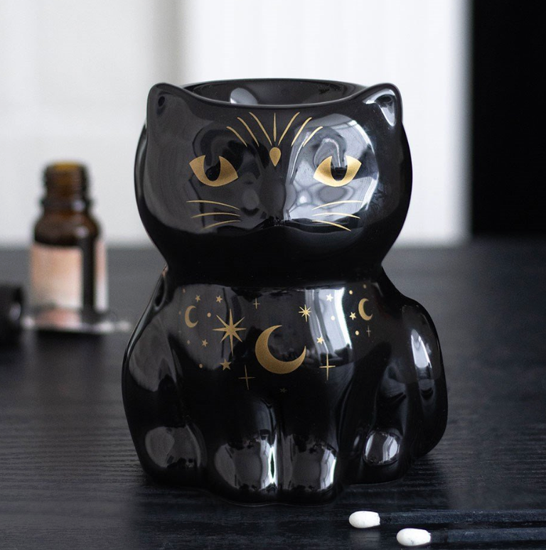 Black Cat Magick Oil Burner