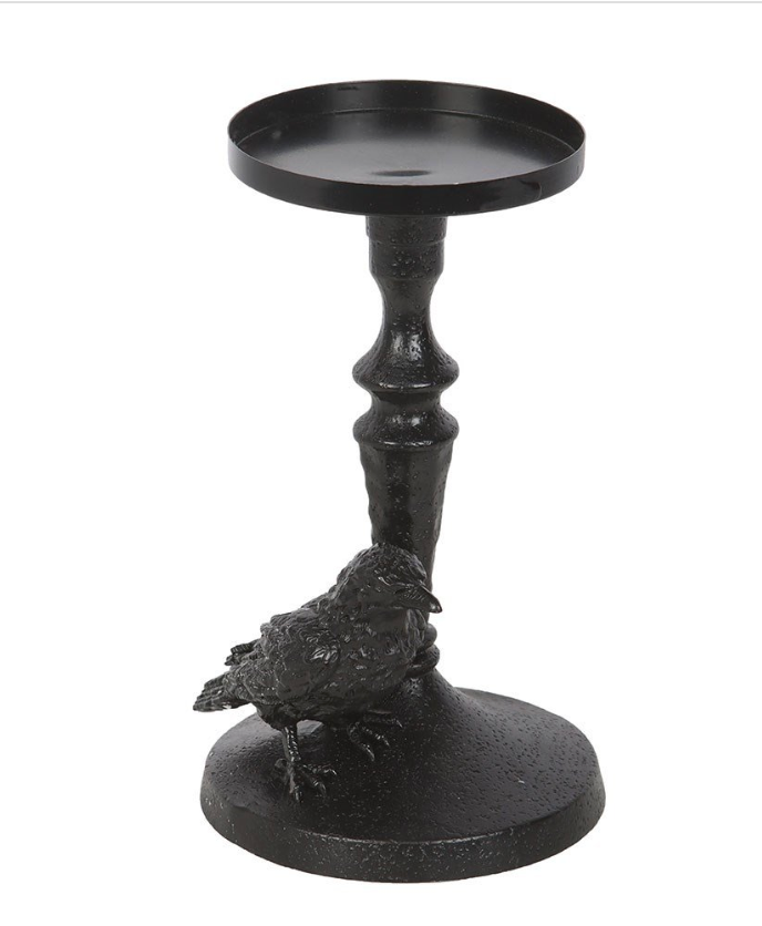 Mystic Raven Pillar Candle Holder