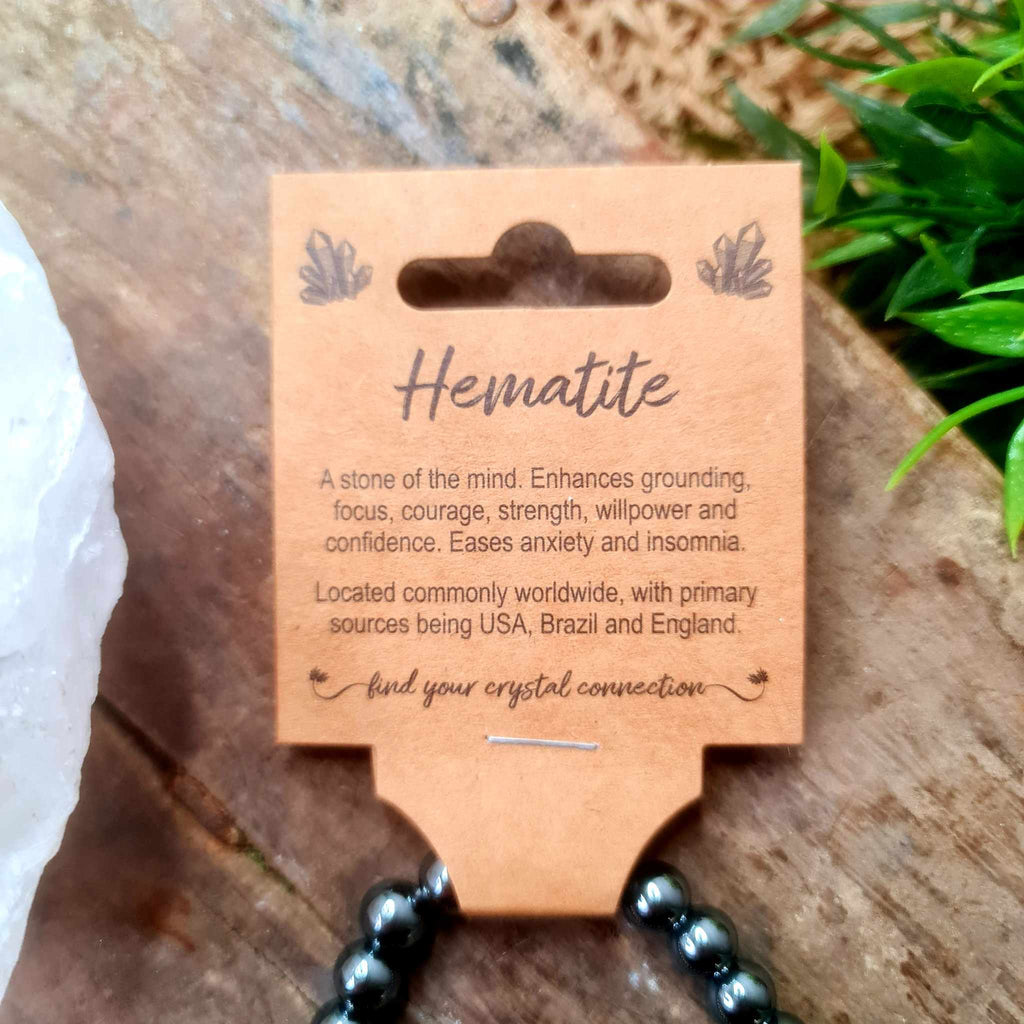 Hematite Crystal Bead Bracelet Medium