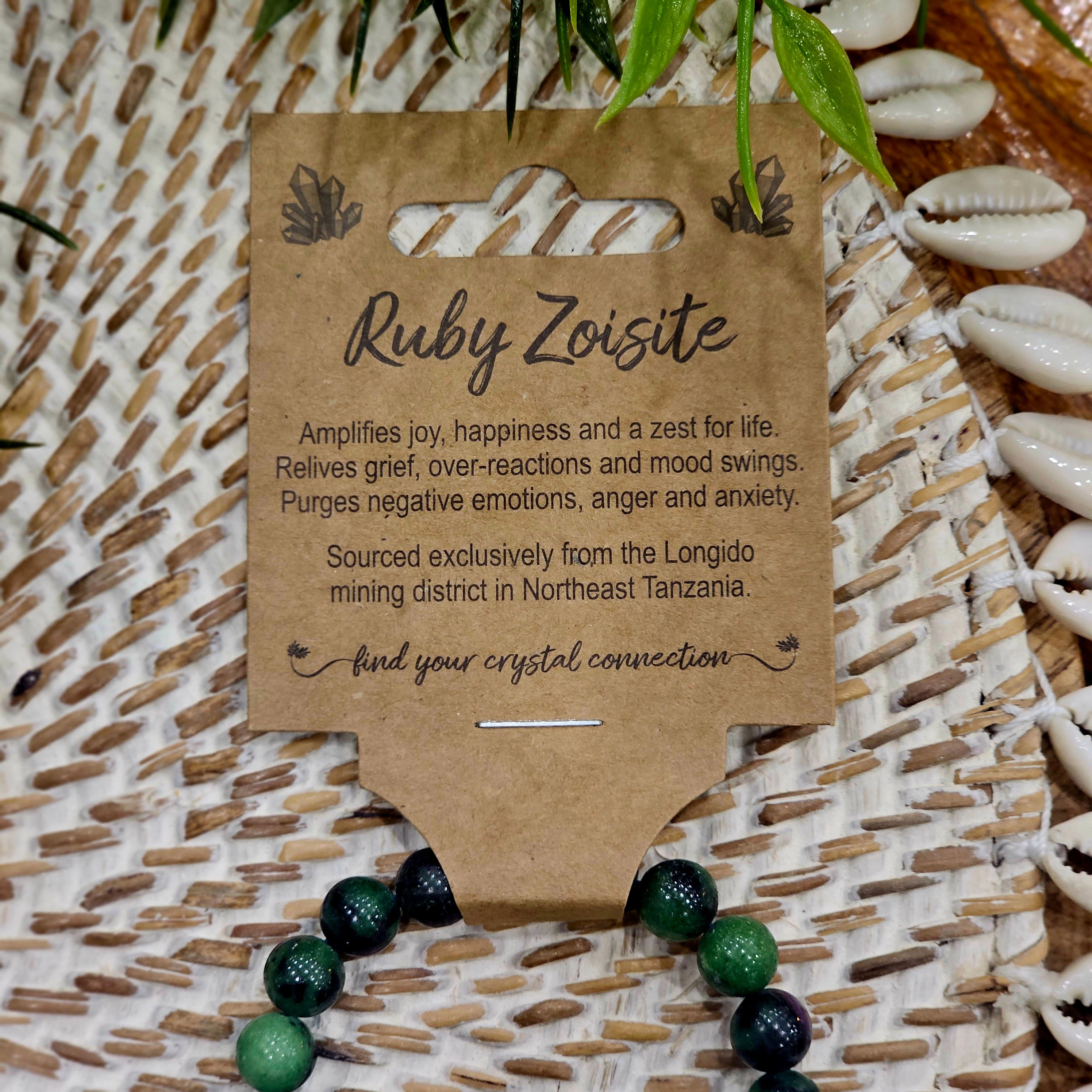 Ruby Zoisite Crystal Bead Bracelet – The Crystal Shop Camden