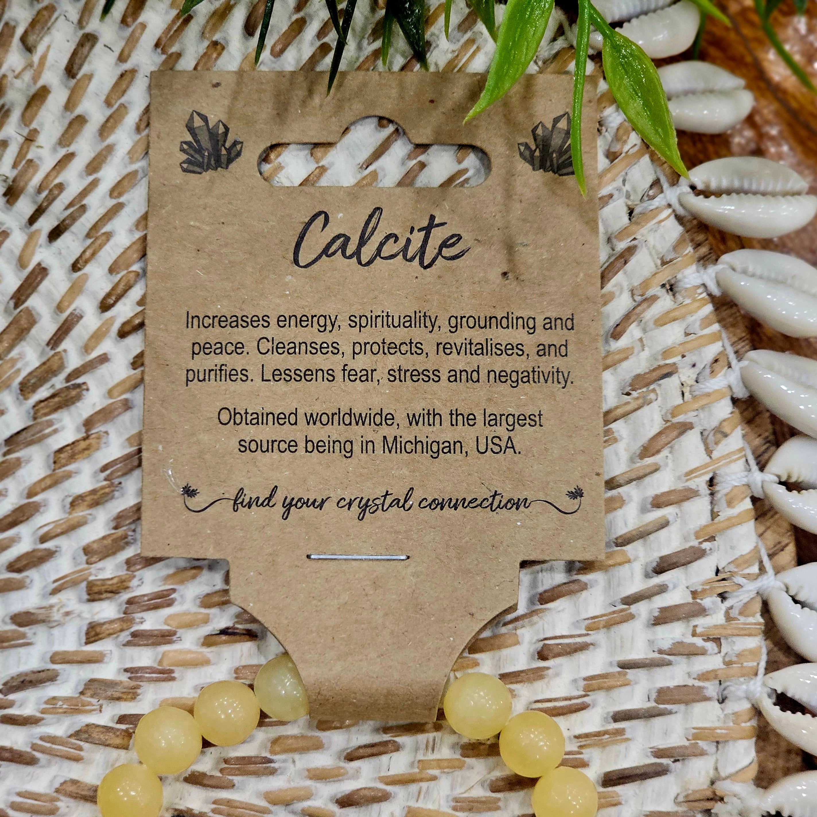 Calcite Crystal Bead Bracelet