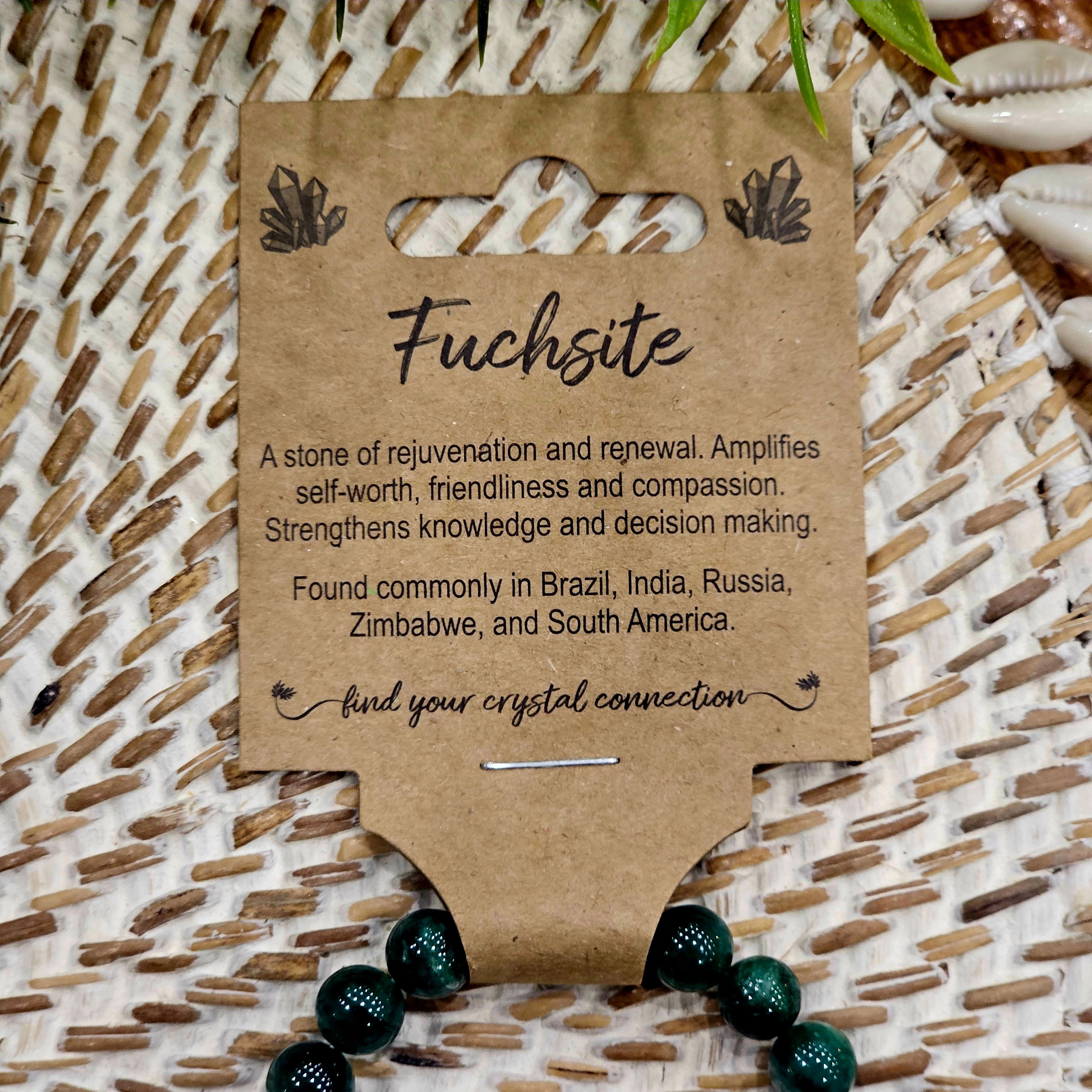 Fuchsite Crystal Bead Bracelet