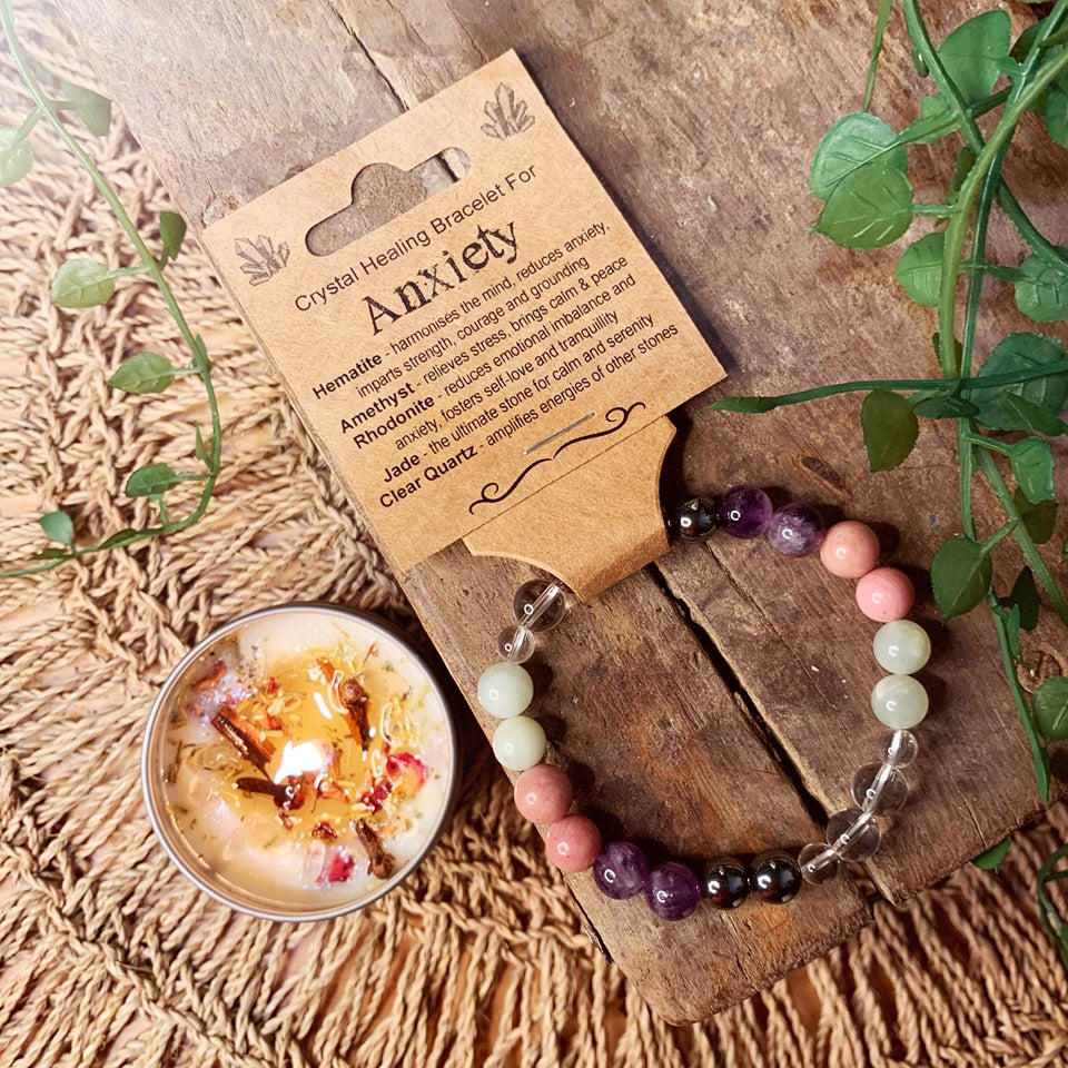Anxiety Crystal Bead Bracelet Medium