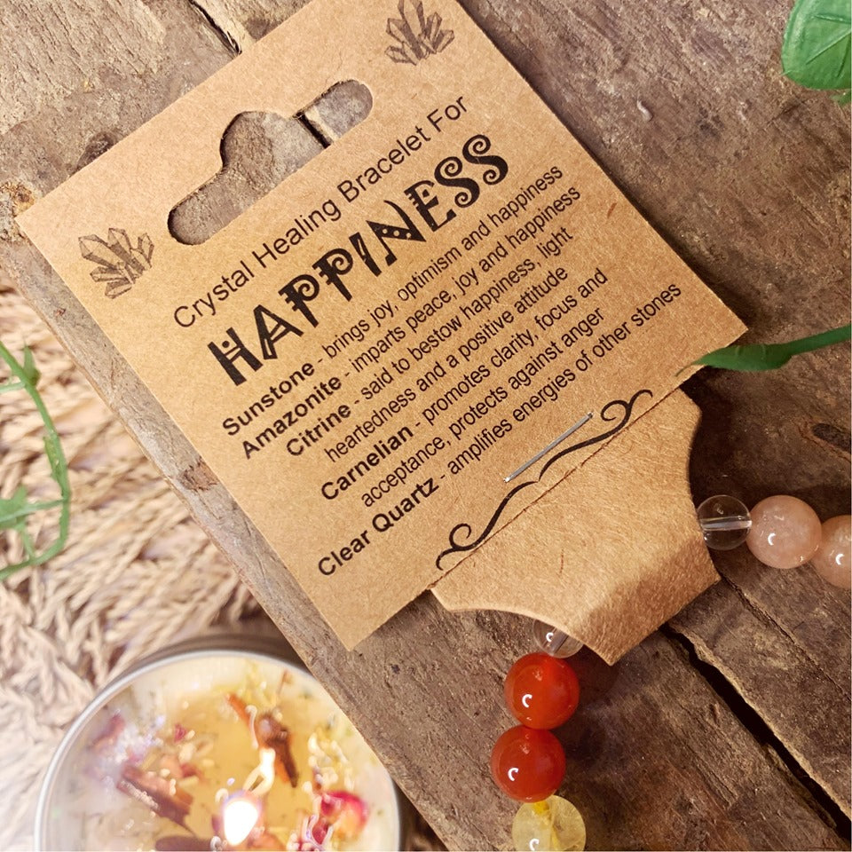 Happiness Crystal Bead Bracelet