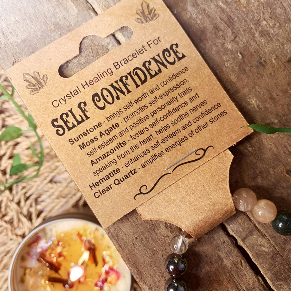 Self Confidence Crystal Bead Bracelet