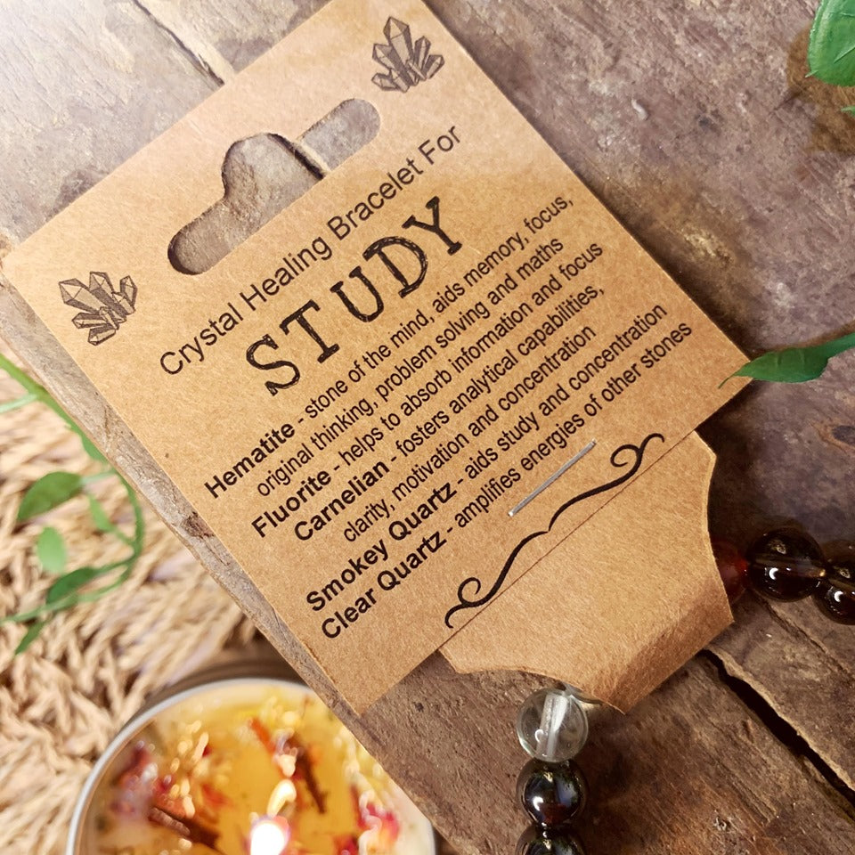 Study Crystal Bead Bracelet