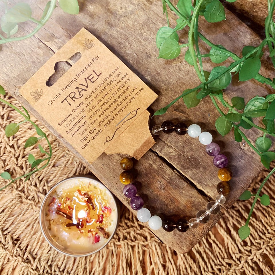 Travel Crystal Bead Bracelet