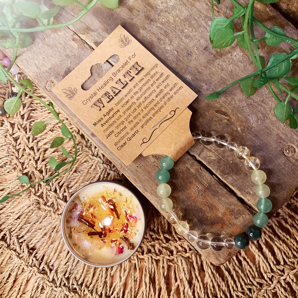Wealth Crystal Bead Bracelet