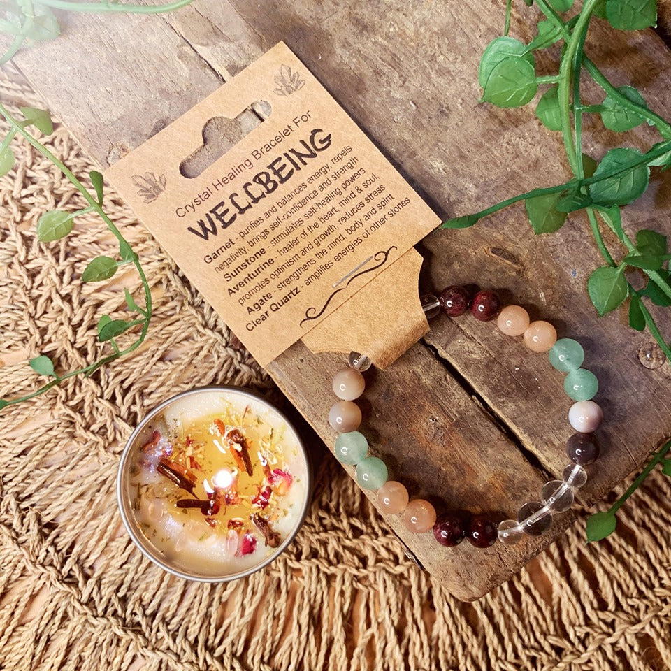 Wellbeing Crystal Bead Bracelet